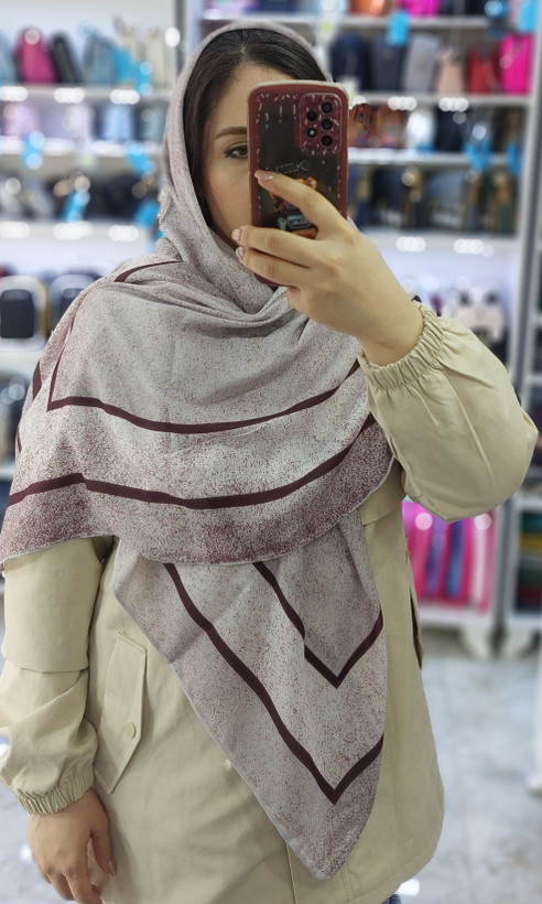 روسری نخی چری زرشکی قواره ۱۳۰