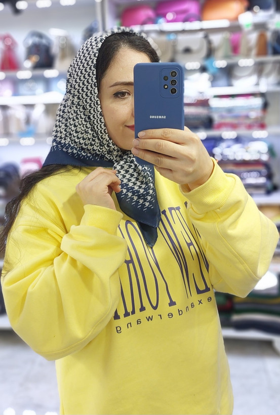 مینی اسکارف نخی پک سورمه ای