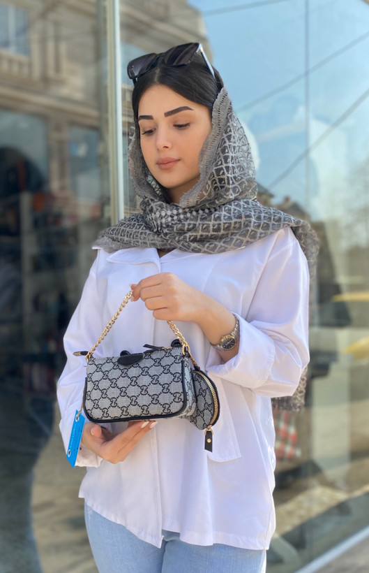 شال وارداتی تمام تور دور یکطرف موجی یکطرف اشکی