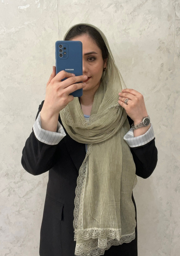 شال نخی پلیسه وارداتی دور گیپوری موجی طرح گل