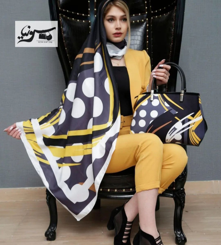 ست کیف و روسری قواره ۱۵۰ طرحدار