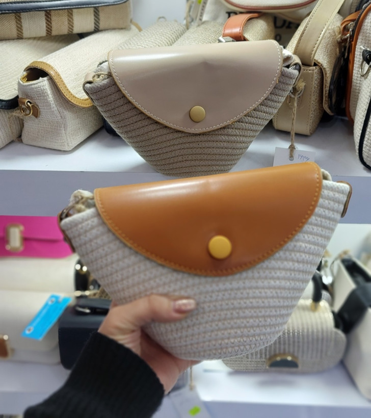 کیف ترکیبی کنفی قیطانی چرم