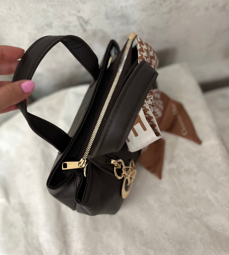 کیف دخترانه دیور اسکارف دار رنگ قهوه ای