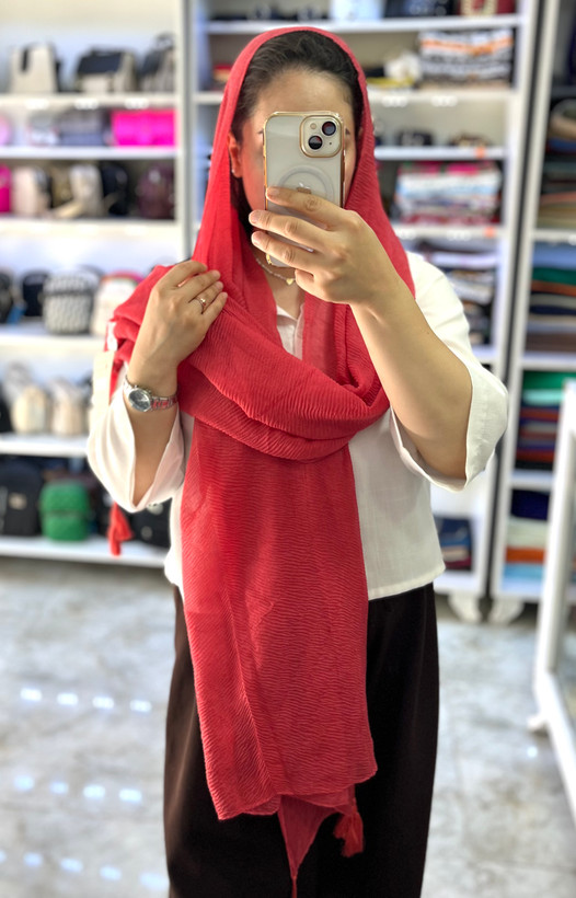 شال پلیسه تابستونی نخ پنبه