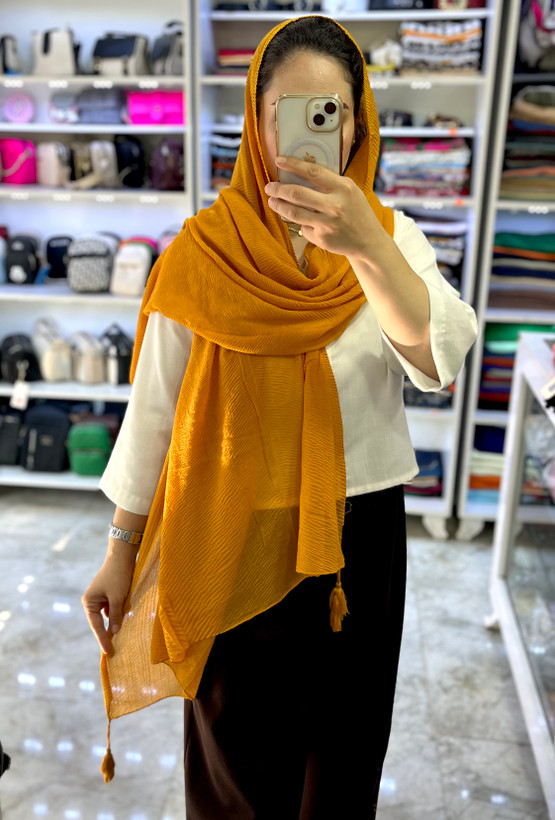 شال پلیسه تابستونی نخ پنبه