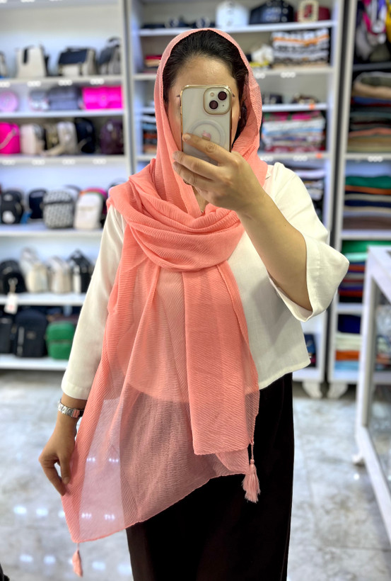شال پلیسه تابستونی نخ پنبه
