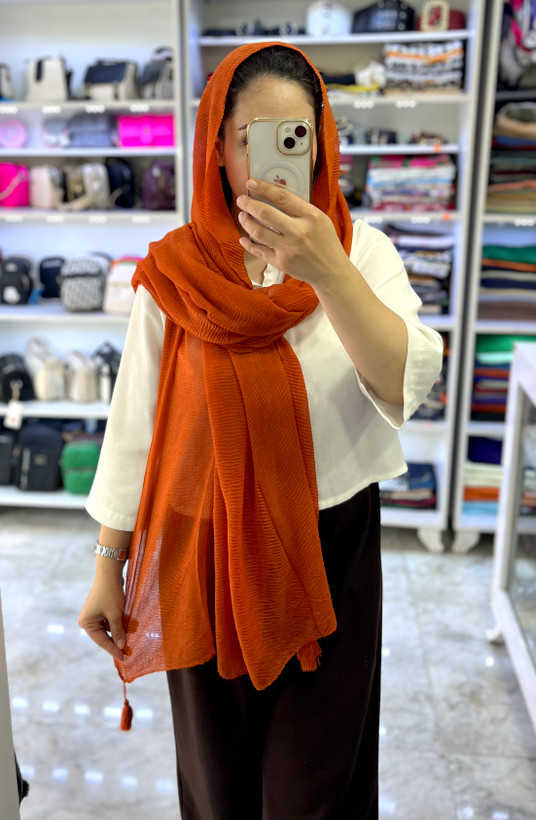 شال پلیسه تابستونی نخ پنبه