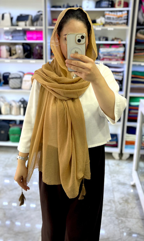 شال پلیسه تابستونی نخ پنبه