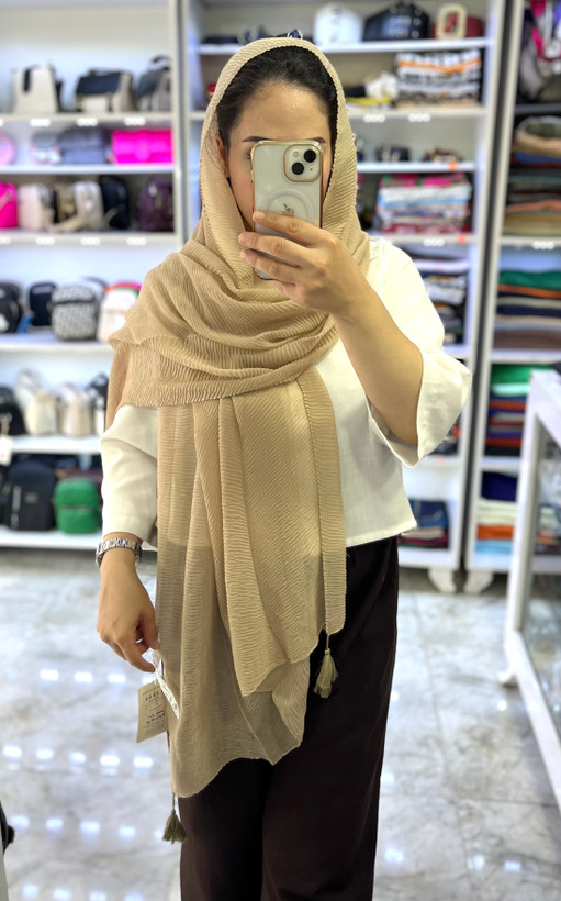 شال پلیسه تابستونی نخ پنبه