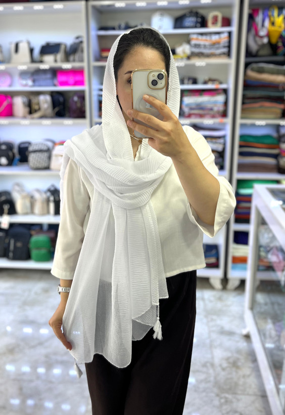 شال پلیسه تابستونی نخ پنبه