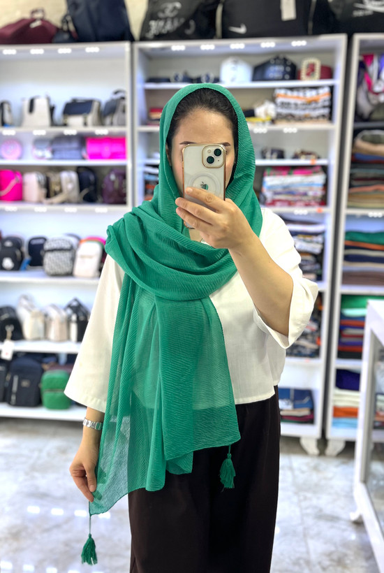 شال پلیسه تابستونی نخ پنبه