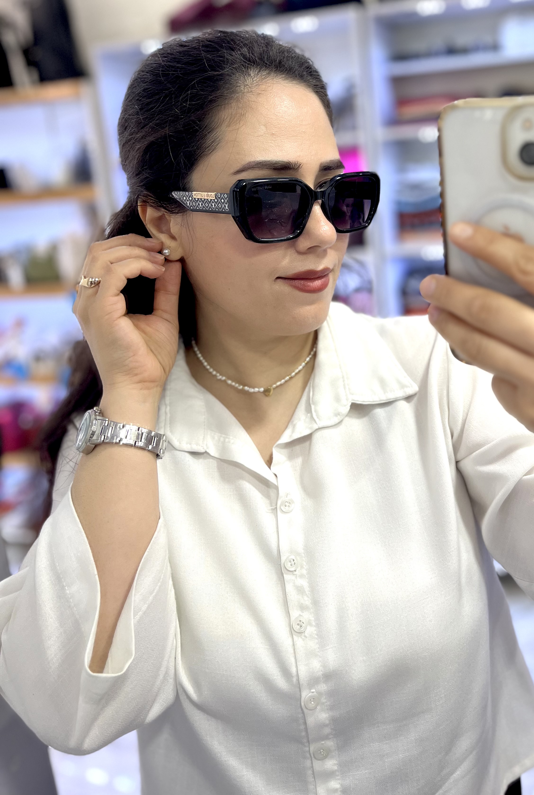 عینک دخترانه لویی ویتون  همراه با قاب زیپی